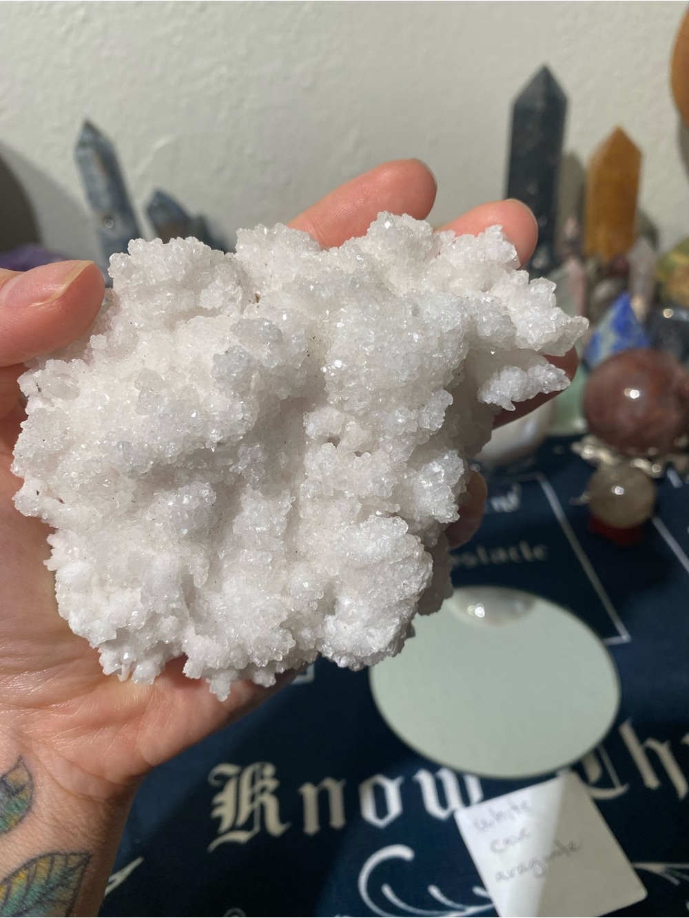 White Cave Aragonite Cluster - Picture 3 of 16
